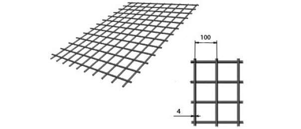 Сетка сварная (дорожная) 100х100х4мм 1,5х2м купить с доставкой в Жилево